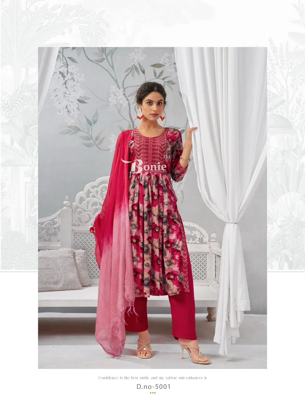 Meghana 5 By Bonie Rayon Designer Kurti With Bottom Dupatta Wholesale Price In Surat
